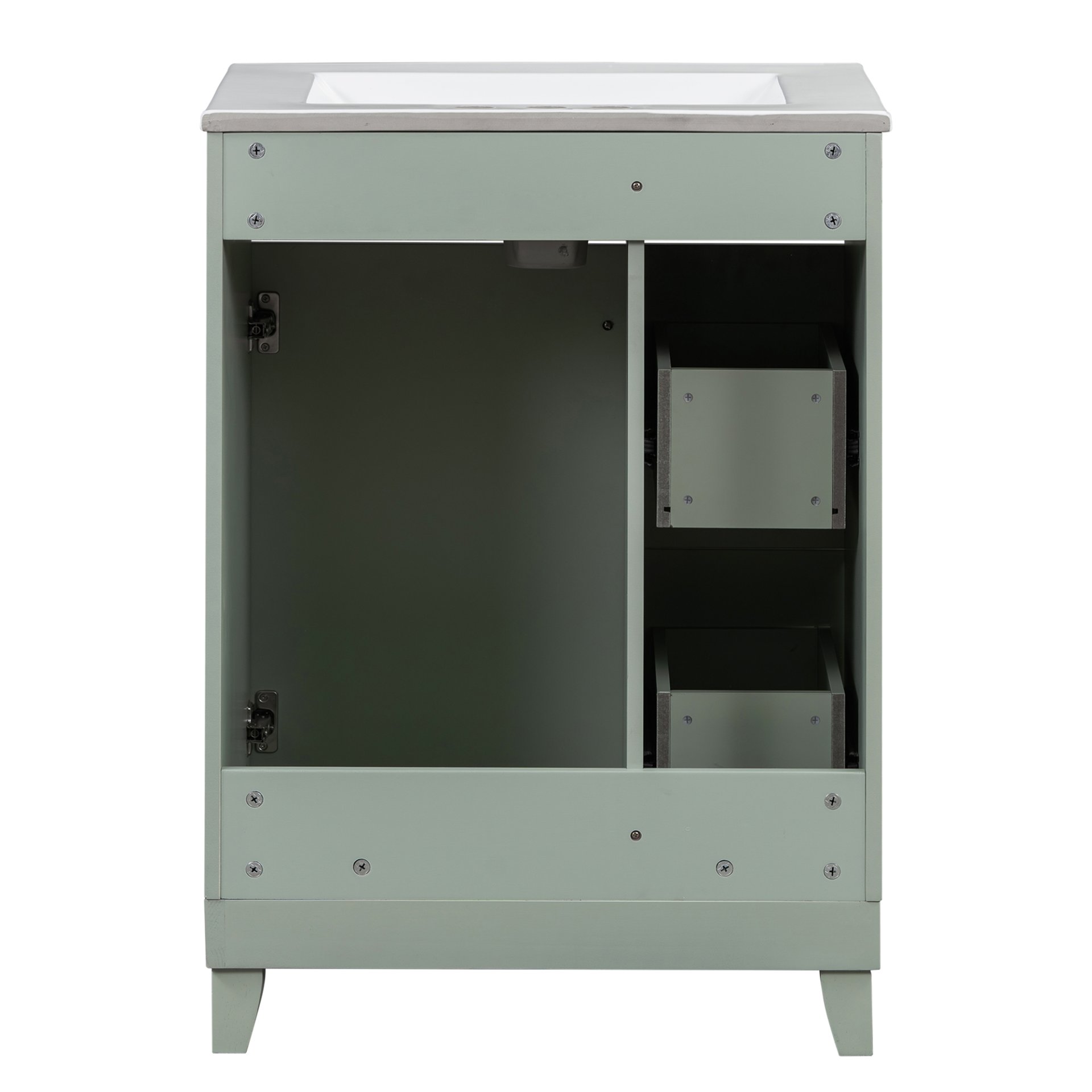 24" Bathroom Vanity Cabinet With Sink - Green - Image 13