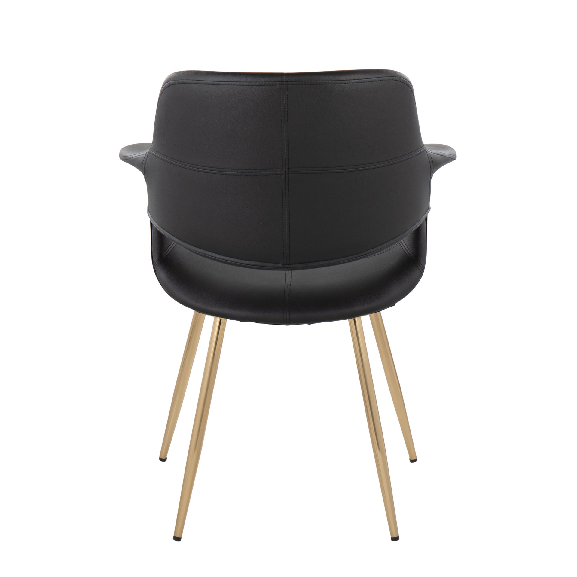 Vintage Flair - Glam / Art Deco Chair (Set of 2) - Gold / Black - Image 5