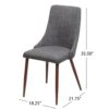 Modern Dining Chair With Iron Legs And - Light Gray - Image 3