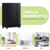 Bathroom Cabinet Triangle Corner Storage Cabinet With Adjustable Shelf Modern Style - Black - Image 7