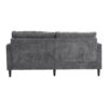 Mid Century Modern Chenille Fabric Loveseat Sofa, 2 Seat Upholstered Couch, Brown Wood Feet - Gray - Image 15