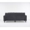3 Seat L-Shaped Chenille Sofa With Removable And Storage Ottoman, Side Storage, And USB / C - Type Charging Ports Sofa For Living Room, Bedroom, Apartment - Antique Dark Gray - Image 10