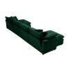 Modern Upholstered Corduroy Sofa With 3 Footstools, 4 Seater - Green - Image 16