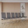Modern Dining Chairs, Side & Kitchen Chairs With Padded Seat, High Back (Set of 4) - Gray - Image 12