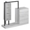 Wardrobe With 4 Drawers And 3 Shelves - White - Image 4