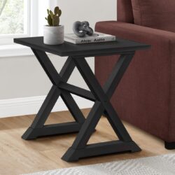 Accent End Table, Square, Transitional - Black