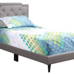 Deb - Twin Bed - Light Gray
