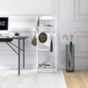 Accent Portable Garment Rack, Clothes Valet Stand With Storage Organizer - White - Image 10