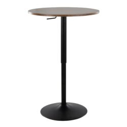 Elia - Contemporary Adjustable Bar Table - Black / Walnut