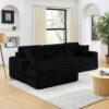 Modern Minimalist L Shape Modular Sectional Sofa Bed With - Black - Image 2