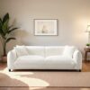 Emma - Mid Century Modern Luxury Sofa - Cream - Image 9