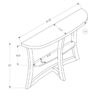 Accent Console Table For Entryway, Stylish - Taupe - Image 5