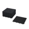 Interlocking Deck Tiles Plastic Waterproof Outdoor All Weather Anti-Slip Bathroom Shower Balcony Porch Strong Weight Capacity Upto 440 Lbs, Pebble Stone Pattern Pack Of 60 - Black - Image 16