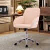 Adjustable Office Chair, Home Bedroom, Ergonomic Swivel Chair, Backrest Seat, Comfortable For Long Sitting - Khaki - Image 3