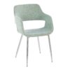 Margarite - Contemporary Dining / Chair (Set of 2) - Chrome / Light Green - Image 2