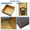12" X 12" Stainless Steel Shower Niche With Seamless Design For Bathroom Storage - Gold - Image 7
