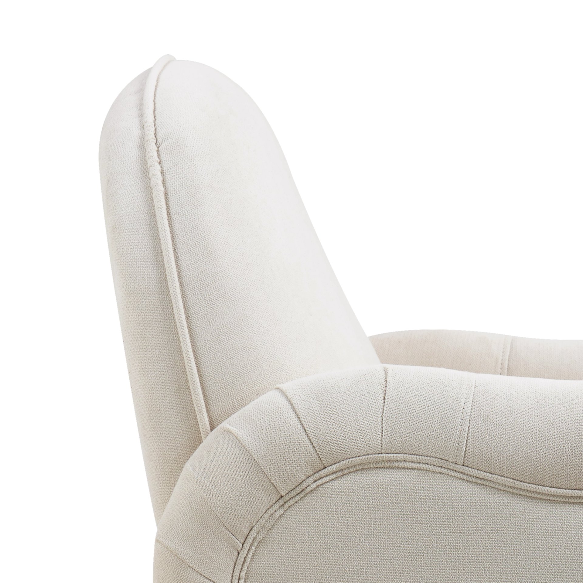 Modern Accent Chair With Snowflake Fabric And Metal Legs, Single Sofa Chair For Living Room - Beige - Image 13