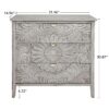 3 Drawer Cabinet, American Furniture, Suitable For Bedroom, Living Room - Light Gray - Image 3