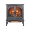 24" 3D Flame Electric Infrared Quartz Fireplace Stove With Remote Control - Antique Black - Image 9