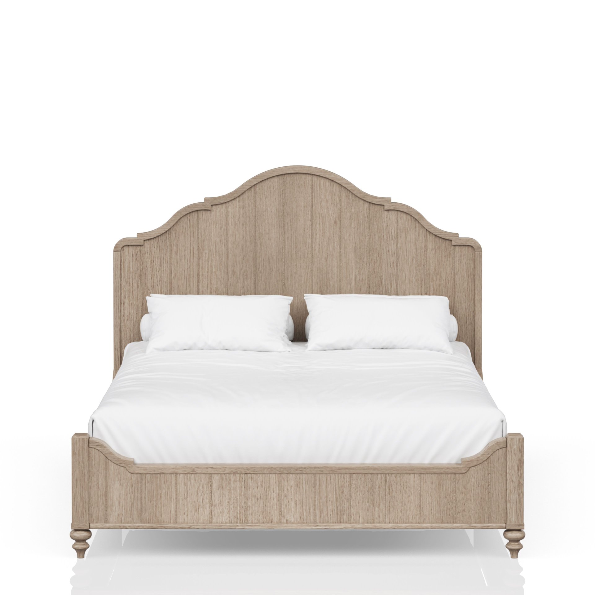 King Panel Bedroom Set With 3 Drawer Nightstand, Casual Dresser, Cane Mirror, 3 Drawer Cane Front Chest And Bench - Sand - Image 18