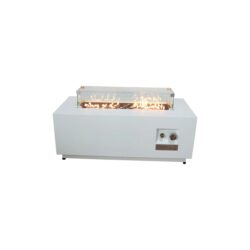 Outdoor Fire Pit Table With Cover - White