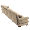 Super Comfort Oversized Modular Sectional Sofa With Movable Ottoman Deep Seat Convertible L Shaped Couch - Camel - Image 8