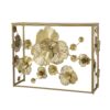 Console Table With Mirrored Glass Top, Modern Entryway Table For Living Room Foyer Entryway - Gold - Image 2