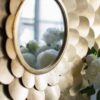 Mirrored Floral Wall Decor, Wall Mirror For Living Room Entryway - Gold - Image 4