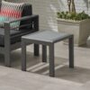 Contemporary Cape Coral Side Table With Frosted Glass Top - Gray - Image 7