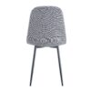 (Set of 4) Fabric Back And Metal Combined Spoon Chairs Perfectly Matching Minimalist And Scandinavian Style Homes - Gray / Black - Image 11