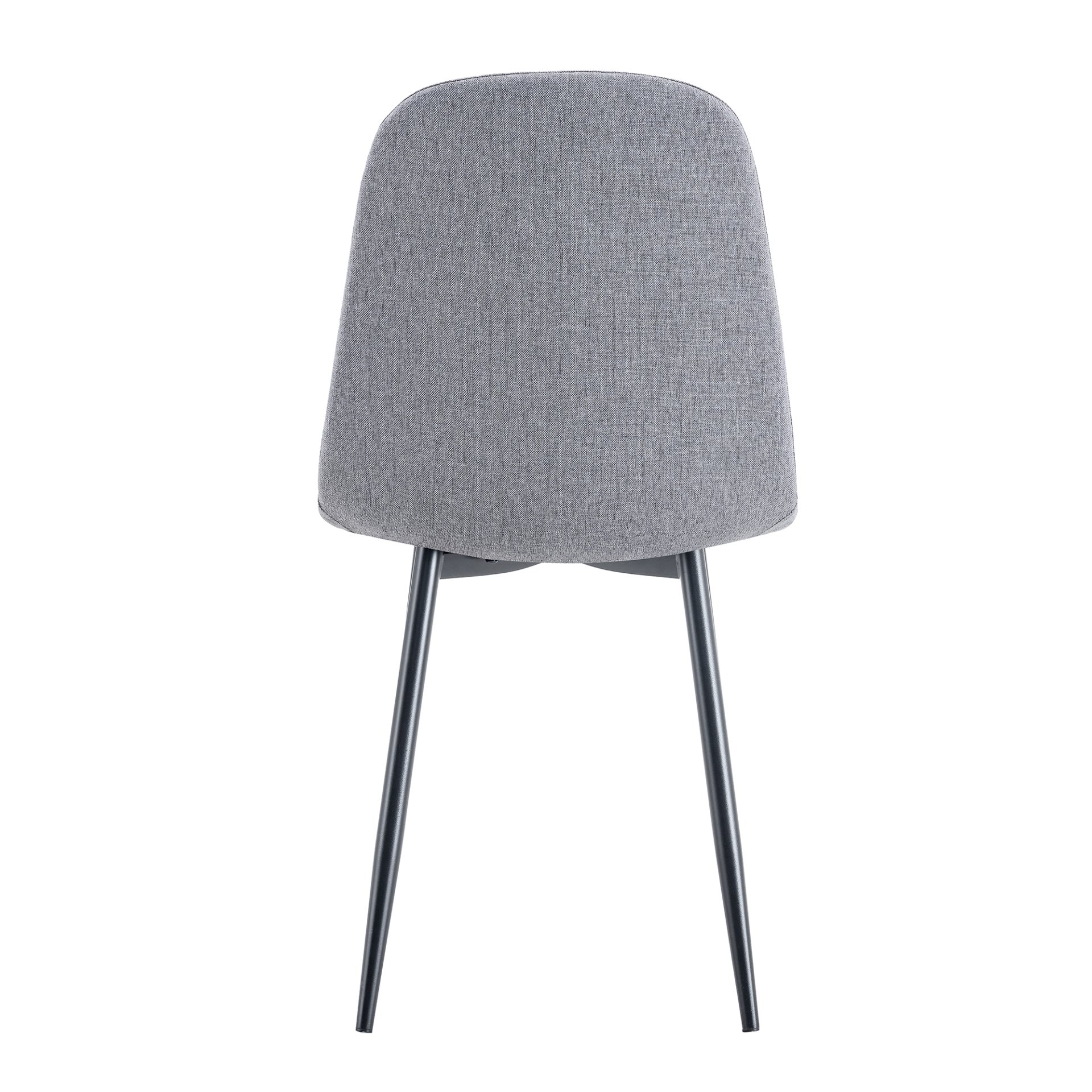 (Set of 4) Fabric Back And Metal Combined Spoon Chairs Perfectly Matching Minimalist And Scandinavian Style Homes - Gray / Black - Image 11