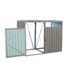 Garbage Bin Shed Stores 2 Trash Cans Metal Outdoor Bin Shed For Garbage Storage, Stainless Galvanized Steel, Bin Shed For Garden Yard Lawn - Gray - Image 7