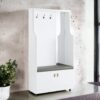 Buck II - High Gloss Hall Tree - White - Image 3