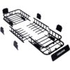 Motoring Roof Rack Rooftop Cargo Carrier Basket 64" Steel Universal Fit - Black - Image 18