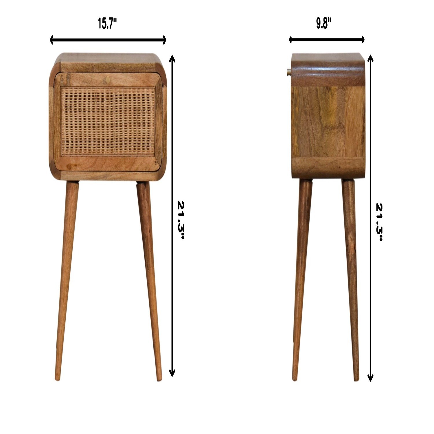 Mini Woven Nightstand - Oak - Image 3