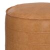 Brody - Round Pouf - Distressed Brown - Image 2