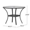 Bistro Table With Iron Frame And Glass Top - Gray - Image 3