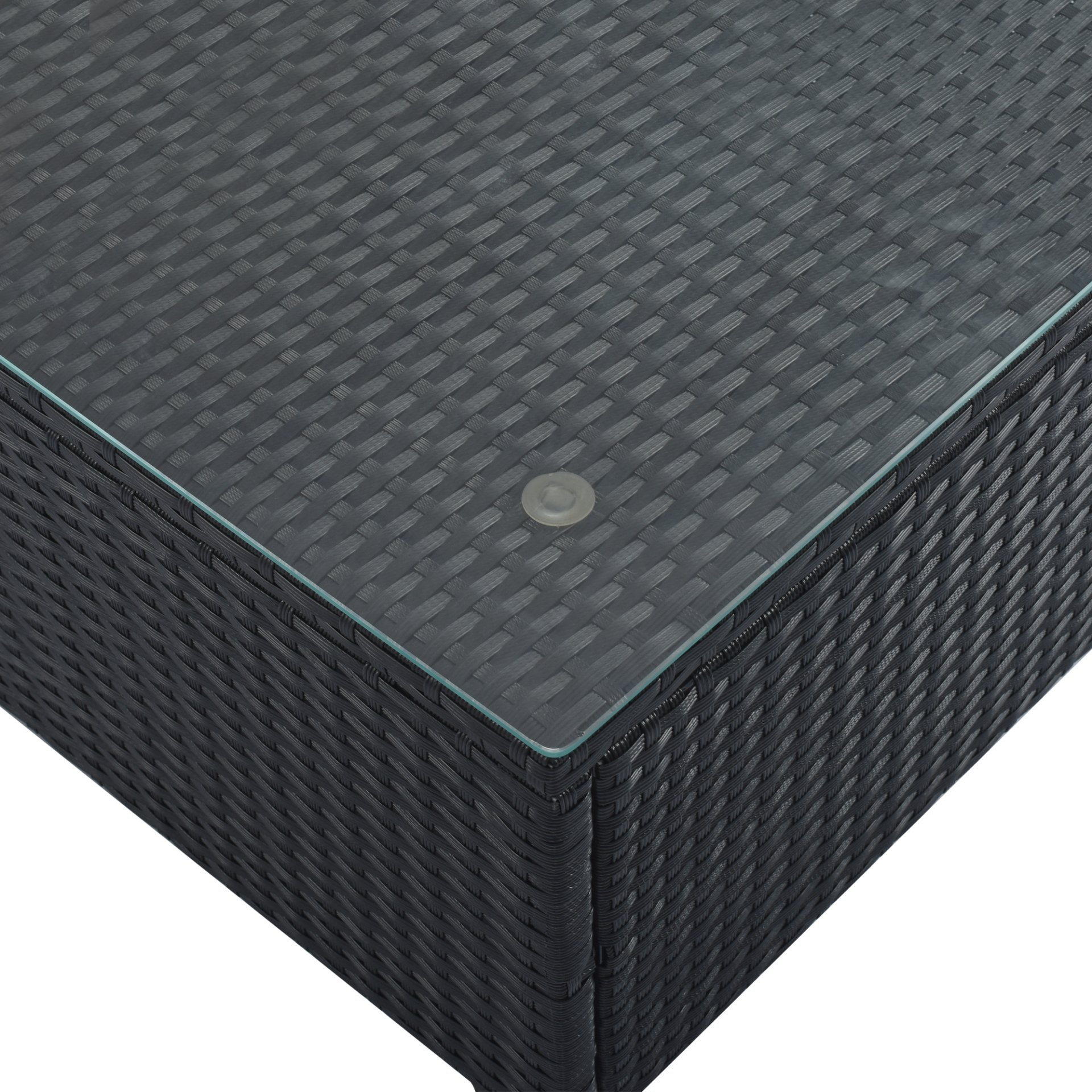 8 Pieces Outdoor Patio Furniture Sets, Garden Conversation Wicker Sofa Set, Single Sofa Combinable - Gray / Black - Image 18