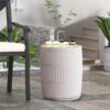 Outdoor Patio End Table - Antique White - Image 2