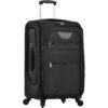 Softside Luggage Expandable 3 Piece Set Suitcase Upright Spinner Softshell Lightweight Luggage Travel Set - Black - Image 18