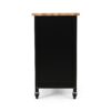 Contemporary Kitchen Cart With Wheels - Black - Image 8