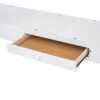 Full Loft Bed With U Shaped Desk, Storage Compartments And Tri Fold Mirror - White - Image 15