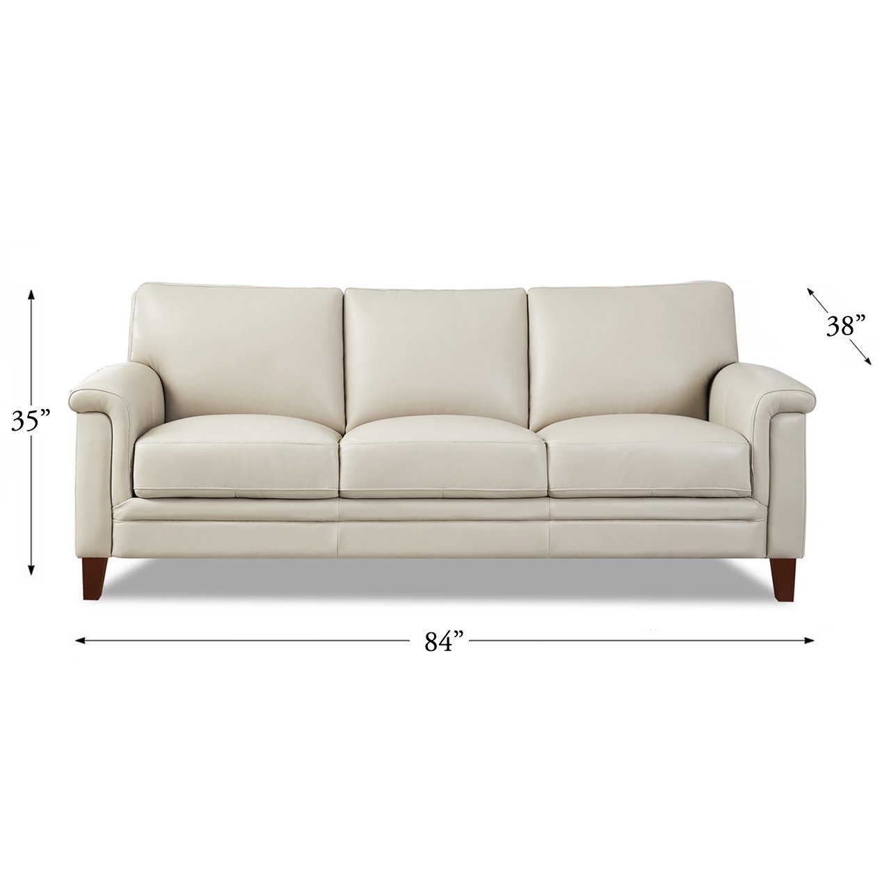 Westcott - Leather Sofa - Beige - Image 8