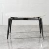 Modern Extendable Round Dining Table With Sintered Stone Top - White / Black - Image 10