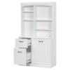 Bathroom Storage Cabinet With Tilt Out Hamper, Tall Free Standing Organizer With Drawers & Adjustable Shelves, Linen Tower With Steel Handles - White - Image 13