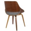 Fabrizzi - Mid-Century Modern Dining / Chair (Set of 2) - Walnut / Gray - Image 4