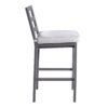 Outdoor Armless Aluminum Barstools With Cushion (Set of 2) - Pewter - Image 2