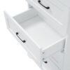 Bathroom Vanity With 2 Damping Hinge Doors, 3 Drawers, Adjustable Shelves - White - Image 16