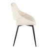 Fabrico - Mid-Century Modern Dining Chair (Set of 2) - Cream / Black - Image 4