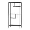 Modern Cube Storage Shelf With 4 Compartments & Metal Legs, Freestanding Organizer For Living Room, Bedroom, Home Office - Brushed Nickel - Image 15